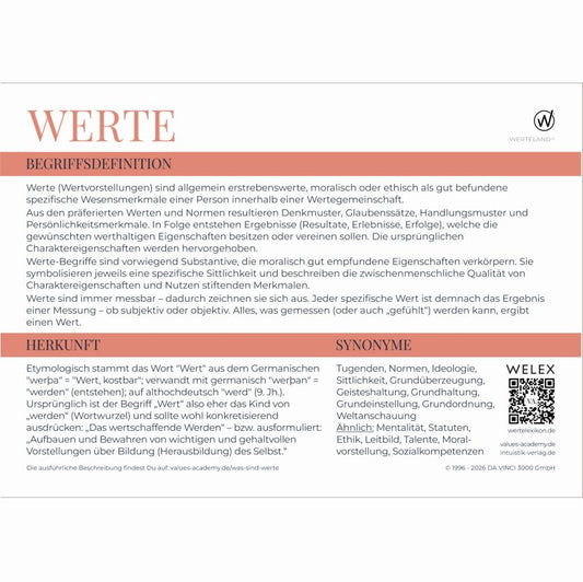 Alle Werte Karte - beidseitig (DIN-A5)